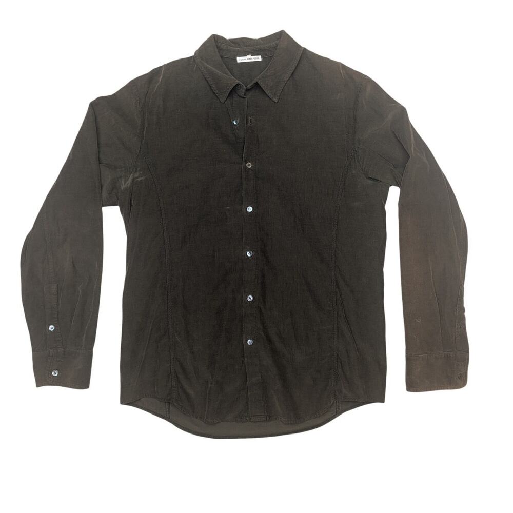 Standard James Perse Corduroy Button Up Shirt Men's Large Long Sleeve Minimalist
